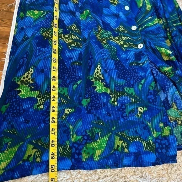 Vintage Liz Baker Womens Button Up Maxi dress size 14 - Picture 9 of 9